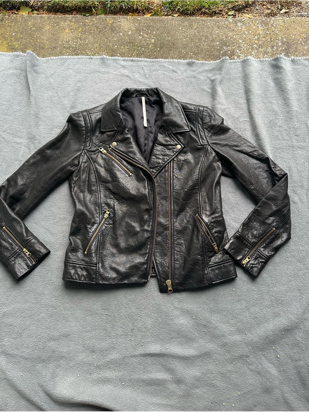 Truth and Pride Black Leather Moto Jacket